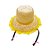Chapéu de Palha de Renda com Trança - Amarelo com Trança Marrom - 1 unidade - Rizzo - Imagem 1