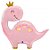 Balão de Festa Metalizado 28" 71cm - Pink Dino - 1 unidade - Rizzo - Imagem 1