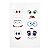 Folha com Adesivos DTF (UV) - Sentimentos - Caretas - 1 unidade - Rizzo Personalize - Imagem 1