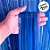 Cortina Decorativa Azul Neon 1x2m - 1 unidade - Rizzo - Imagem 3