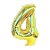 Balão de Festa Metalizado 55" 1,40cm - N°4 - Dourado  - 1 unidade - Rizzo - Imagem 1