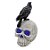 Enfeite Decorativo Halloween - Corvo Negro - Com Luz - 1 unidade - Cromus - Rizzo - Imagem 1