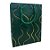 Sacola de Papel para Presente Ondas Almofadadas - Verde - 32x26x12cm - 1 unidade - Rizzo - Imagem 1