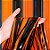 Cortina Decorativa Metalizada Laranja/Preto 1x2m - 1 unidade - Rizzo - Imagem 1