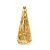Árvore de Natal Dourada Lisa com LED - 23cm - 1 unidade - Cromus - Rizzo - Imagem 1