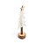 Árvore Decorativa Natalina de Madeira e Feltro - Branco/Dourado - 21cm  - 1 unidade - Cromus - Rizzo - Imagem 1