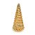 Árvore de Natal Dourada Craquelada com LED - 30cm - 1 unidade - Cromus - Rizzo - Imagem 1
