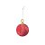 Bola de Natal Veludo - Vermelha - 8 cm - 6 unidades - Cromus  - Rizzo - Imagem 1