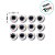 Enfeite Decorativo Halloween - Olhos Azuis - 6 unidades - Rizzo - Imagem 3