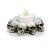 Enfeite Decorativo Halloween - Castiçal Caveiras - 10cm - 1 unidade - Cromus - Rizzo - Imagem 1