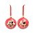 Bola de Natal Disney Original - Mickey e Minnie - 10cm - 2 unidades - Cromus - Rizzo - Imagem 1