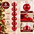 Bola de Natal Perolada - Vermelho - 8cm - 6 unidades - Cromus - Rizzo - Imagem 2