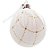 Bola de Natal Tecido - Branco com Dourado - 10cm - 3 unidades - Rizzo - Imagem 4