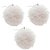 Bola de Natal Glitter - Branca - 10cm - 3 unidades - Rizzo - Imagem 1