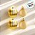 Bola de Natal - Ouro - Matte e Gomo - 8cm - 4 unidades - Cromus - Rizzo - Imagem 3