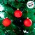 Bola de Natal em Tubo - Vermelho - 4cm - 6 unidades - Cromus - Rizzo - Imagem 2