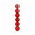 Bola de Natal em Tubo - Vermelho - 4cm - 6 unidades - Cromus - Rizzo - Imagem 3