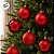 Bola de Natal em Tubo - Brilho, Fosco e Glitter - Vermelho - 10cm - 6 unidades - Cromus - Rizzo - Imagem 5