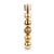 Bola de Natal em Tubo - Ouro - 8cm  - 6 unidades - Cromus - Rizzo - Imagem 1