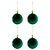 Bola de Natal Veludo - Verde - 10cm - 4 unidades - Cromus - Rizzo - Imagem 1