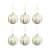 Bola de Natal Paete com Listras - Branco/Ouro Glitter - 8cm  - 6 unidades - Cromus - Rizzo - Imagem 1
