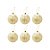 Bola de Natal Losângulo - Branco/Ouro - 8cm - 6 unidades - Cromus - Rizzo - Imagem 1