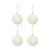 Bolas de Natal Paete - Branco - 10cm - 4 unidades - Cromus - Rizzo - Imagem 1