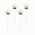 Velas estrelas dourada- 4 unidades - 14 cm - Rizzo - Imagem 1