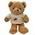 Urso de Pelúcia Blusa Corações - Marrom - 28cm - 1 unidade - Rizzo - Imagem 1