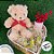 Urso de Pelúcia com Cachecol e Broche - Vermelho - 30cm - 1 unidade - Rizzo - Imagem 4
