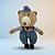 Urso de Pelúcia Retrô - Suspensório - 28cm - 1 unidade - Rizzo - Imagem 1