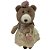 Urso de Pelúcia Retrô - Vestido - 28cm - 1 unidade - Rizzo - Imagem 1