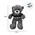 Urso de Pelúcia com Sueter de Lã - Vermelho - 37cm  - 1 unidade - Rizzo - Imagem 2