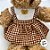 Urso de Pelúcia Vestido Xadrez - 35cm - 1 unidade - Rizzo - Imagem 3