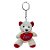 Chaveiro de Urso de Pelúcia com Coração - Branco - 10cm - 1 unidade - Rizzo - Imagem 1
