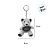 Chaveiro de Urso de Pelúcia com Coração - Branco - 10cm - 1 unidade - Rizzo - Imagem 2