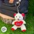 Chaveiro de Urso de Pelúcia com Coração - Branco - 10cm - 1 unidade - Rizzo - Imagem 3