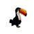 Tucano de Pelúcia - 18cm - 1 unidade - Rizzo - Imagem 1