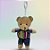 Chaveiro Urso de Pelúcia - Roupa Listrada Colorida - 14cm - 1 unidade - Rizzo - Imagem 1