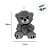 Urso de Pelúcia Laço - Bege - 20cm - 1 unidade - Rizzo - Imagem 2