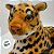 Leopardo de Pelúcia Deitado - 15x25cm - 1 unidade - Rizzo - Imagem 4