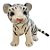 Tigre de Pelúcia - Branco - 28cm - 1 unidade - Rizzo - Imagem 1