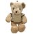 Urso de Pelúcia com Roupa de Crochê - Bege - 45cm - 1 unidade - Rizzo - Imagem 1