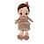 Boneca de Pelúcia com Vestido e Laço - Rosa - 48cm - 1 unidade - Rizzo - Imagem 1