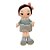 Boneca de Pelúcia com Vestido e Laço - Azul - 48cm - 1 unidade - Rizzo - Imagem 1
