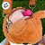 Urso de Pelúcia Bolsa - Laranja - 22cm - 1 unidade - Rizzo - Imagem 5