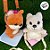 Urso de Pelúcia Bolsa - Creme - 22cm - 1 unidade - Rizzo - Imagem 5