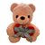 Urso de Pelúcia com Coração Vermelho - Rosa - 28cm - 1 unidade - Rizzo - Imagem 2