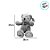 Urso de Pelúcia com Gravata e Corações - 37cm - 1 unidade - Rizzo - Imagem 2