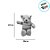 Urso de Pelúcia com Roupa - Bege - 37cm - 1 unidade - Rizzo - Imagem 2
